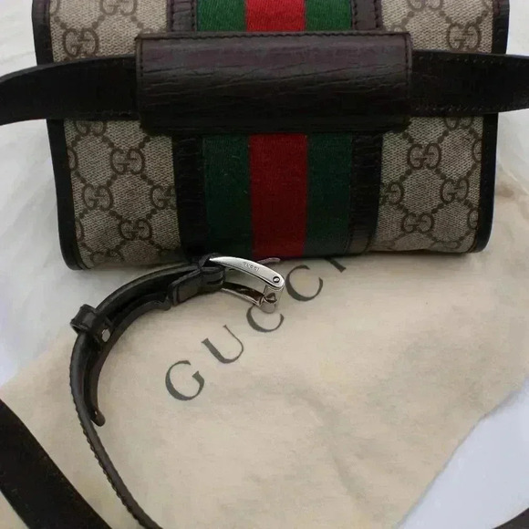 🎁Gucci Sherryline Supreme Plus Leather  Waist Pouch - Picture 9 of 16